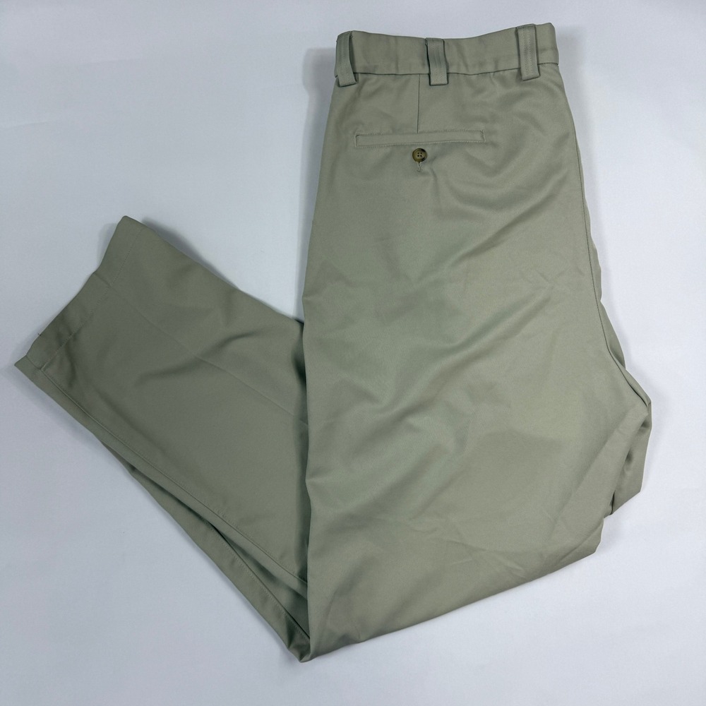 Oak Hill Mens Dress Pants 44x34 Khaki Tan Pleated Big & Tall Trousers